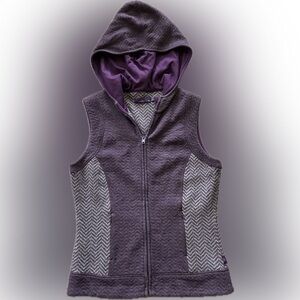PrAna wool blend hooded full zip vest